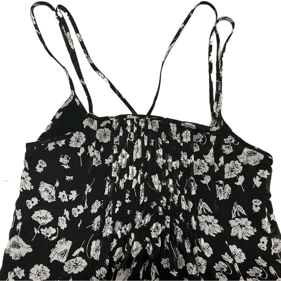 Urban outfitters Kimchi Blue Sleeveless Retro 90s Style Dress Floral Black Midi - Picture 3 of 4